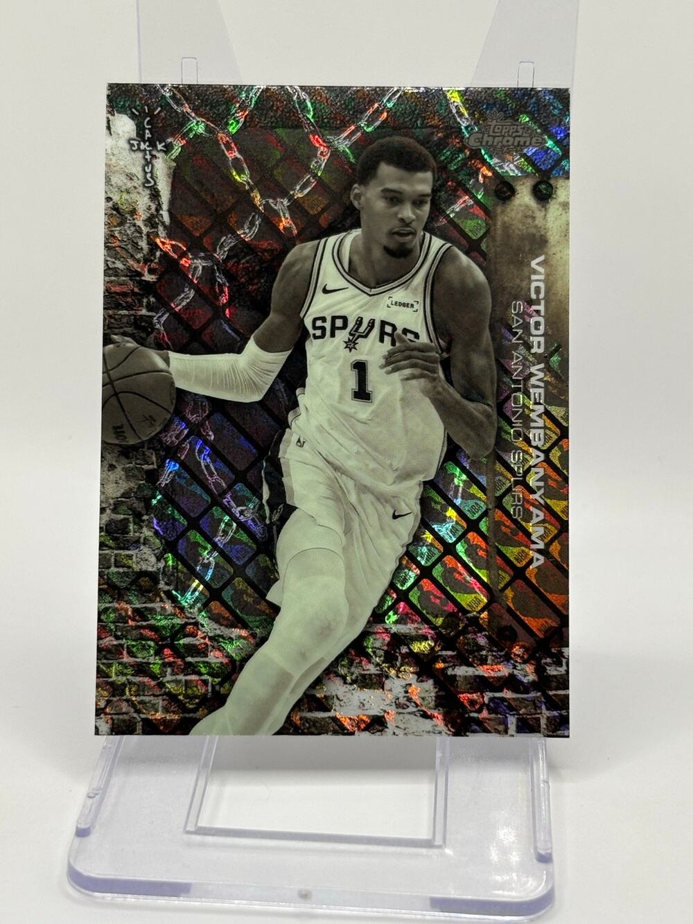 2025-26 Topps Chrome x Cactus Jack Victor Wembanyama LogoFractor SP #59 Spurs